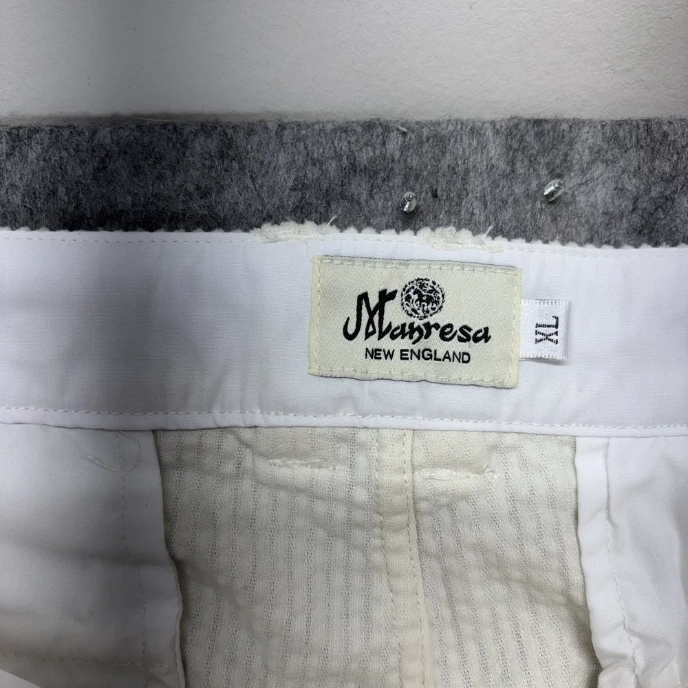 Manresa Louis Corduroy Pants Mens XL 34x32 White Cream Preppy Cotton New England